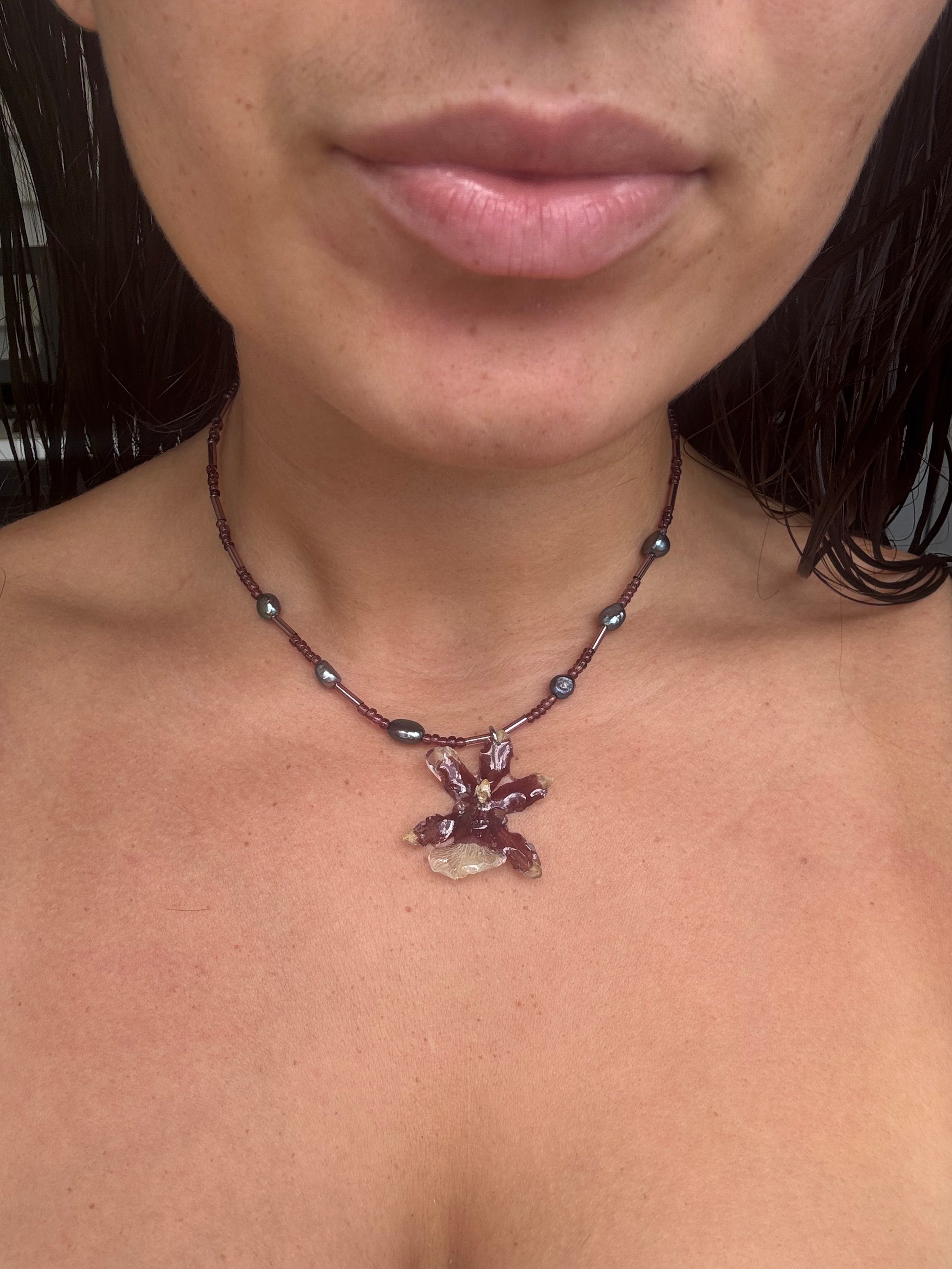 Mini Orchid Necklace