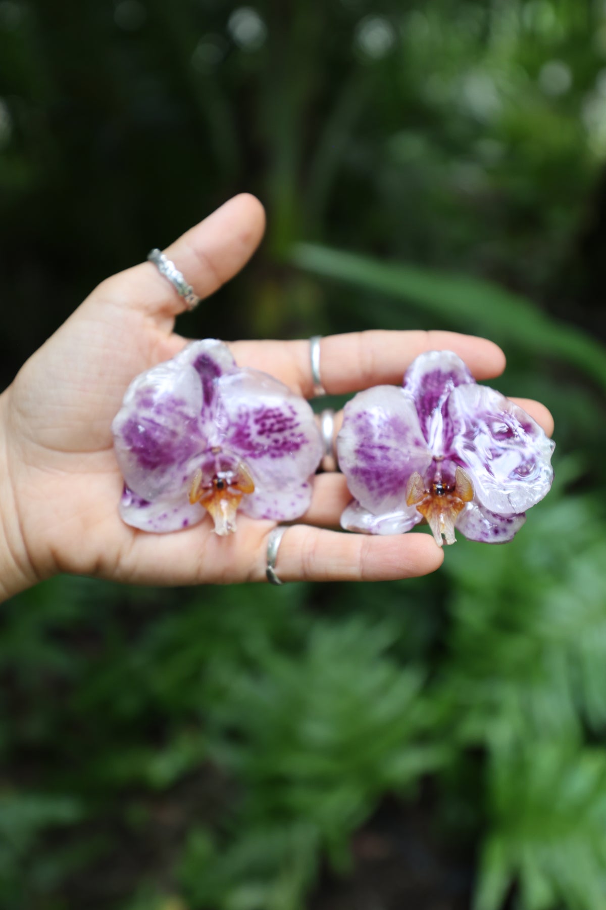Handmade Orchid Earrings
