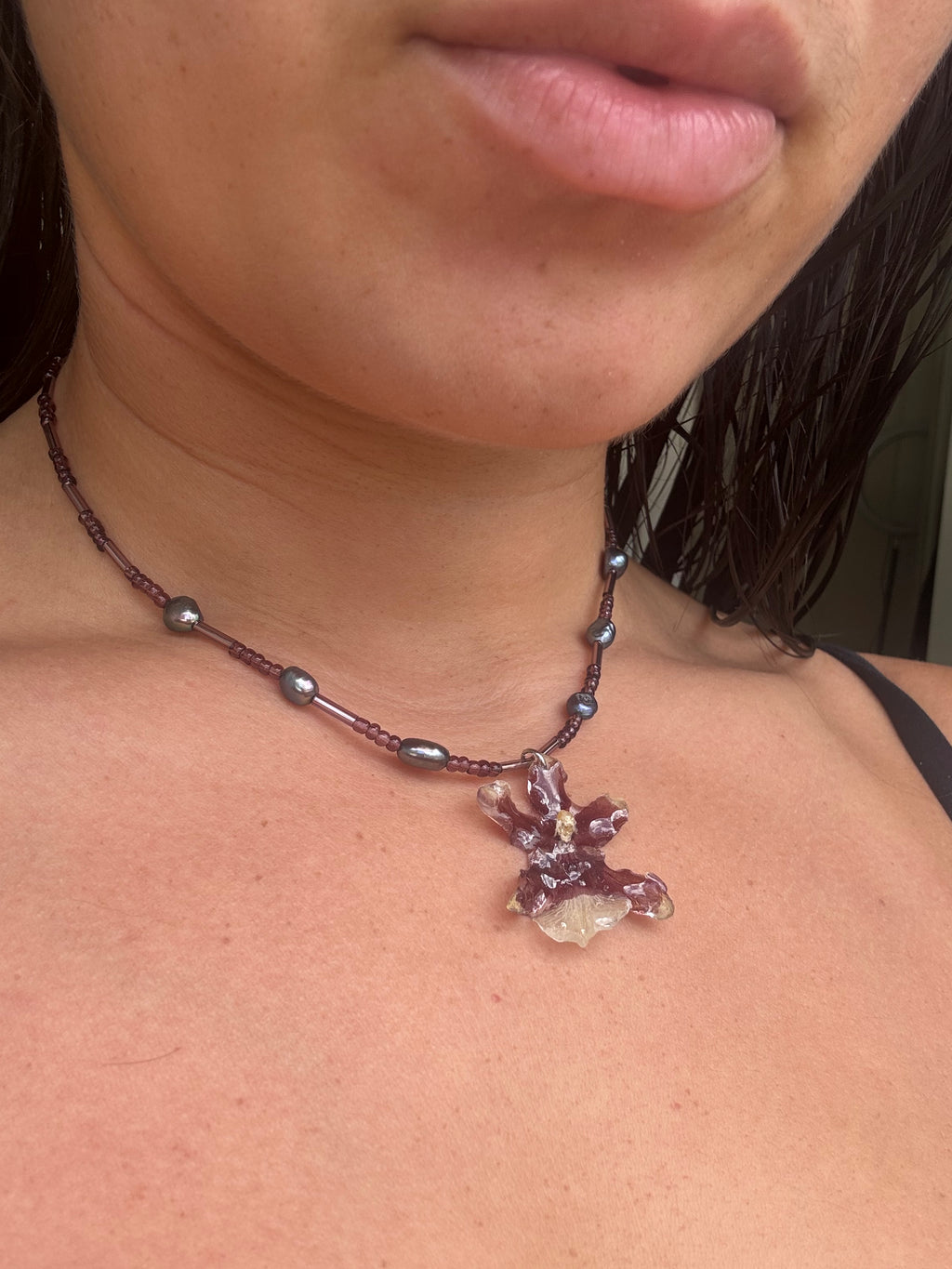 Mini Orchid Necklace
