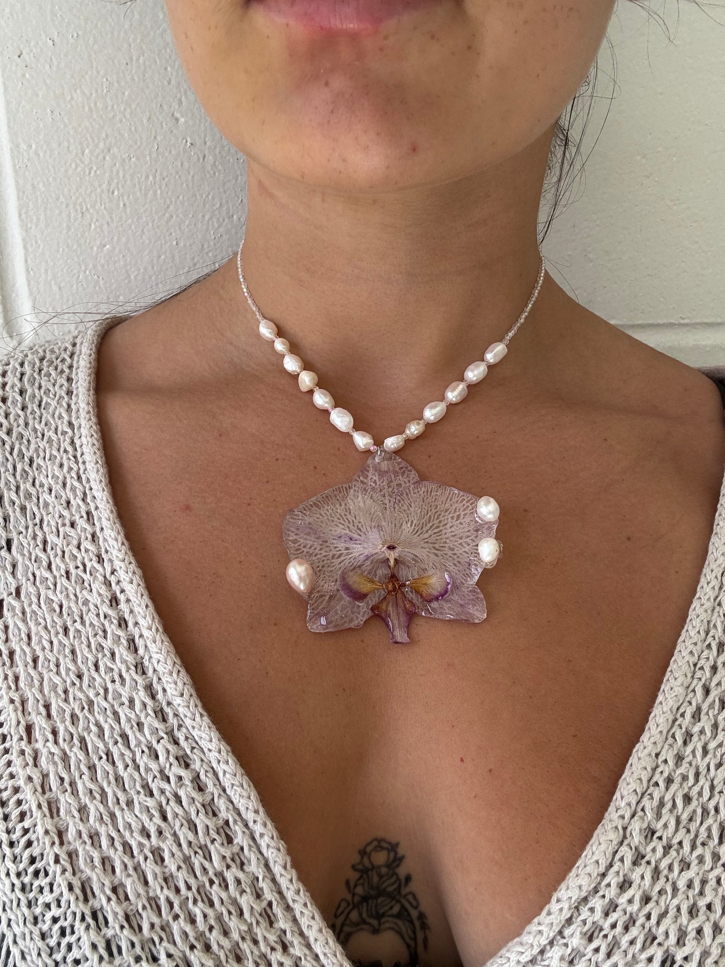 Orchid Necklace No. 6