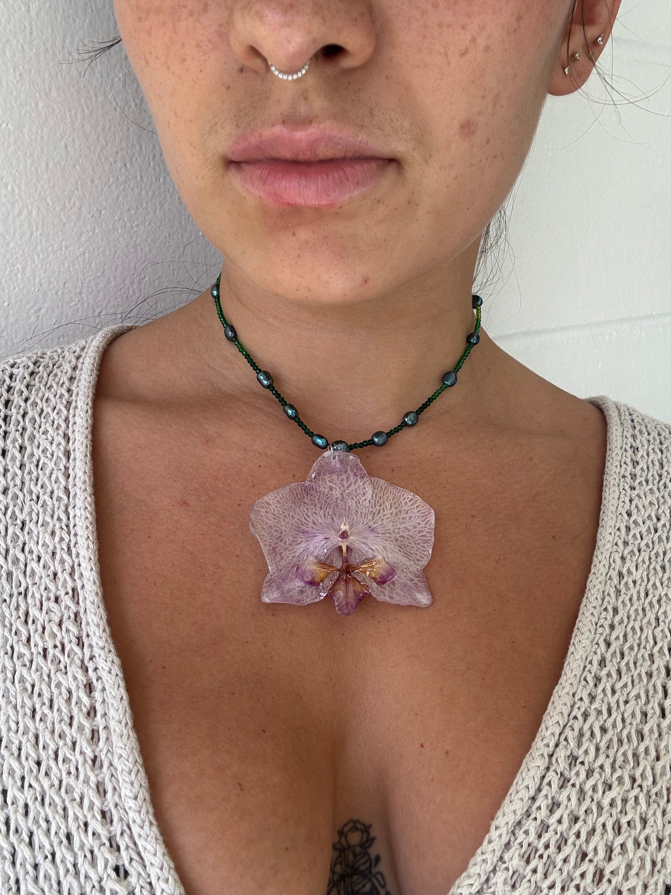 Orchid Necklace No. 7