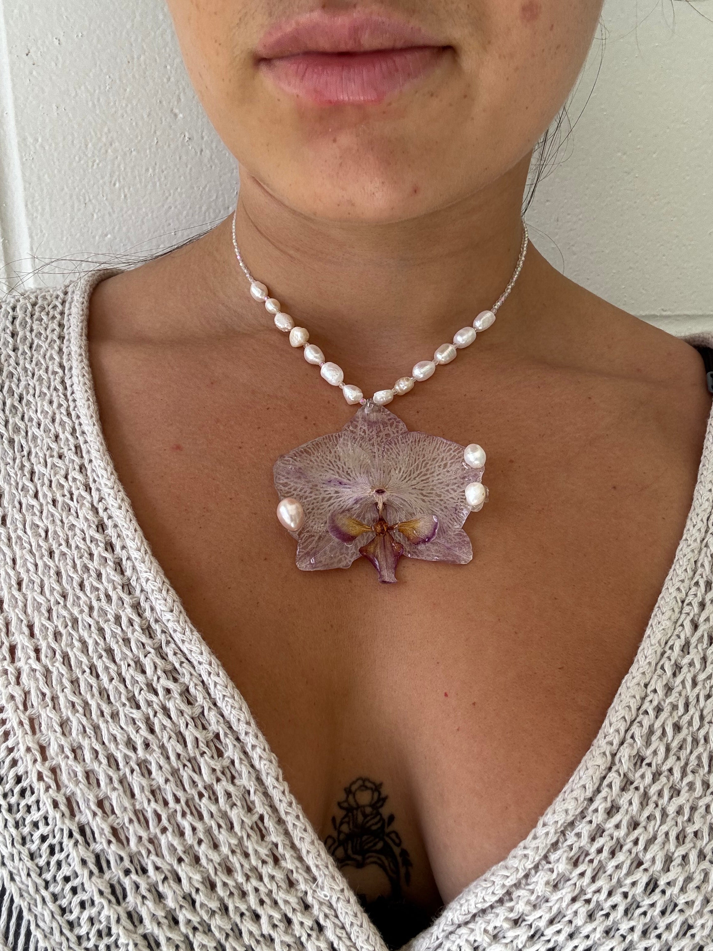 Orchid Necklace No. 6