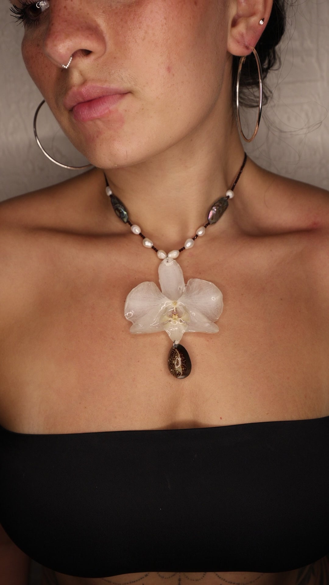 Coconut Orchid Necklace