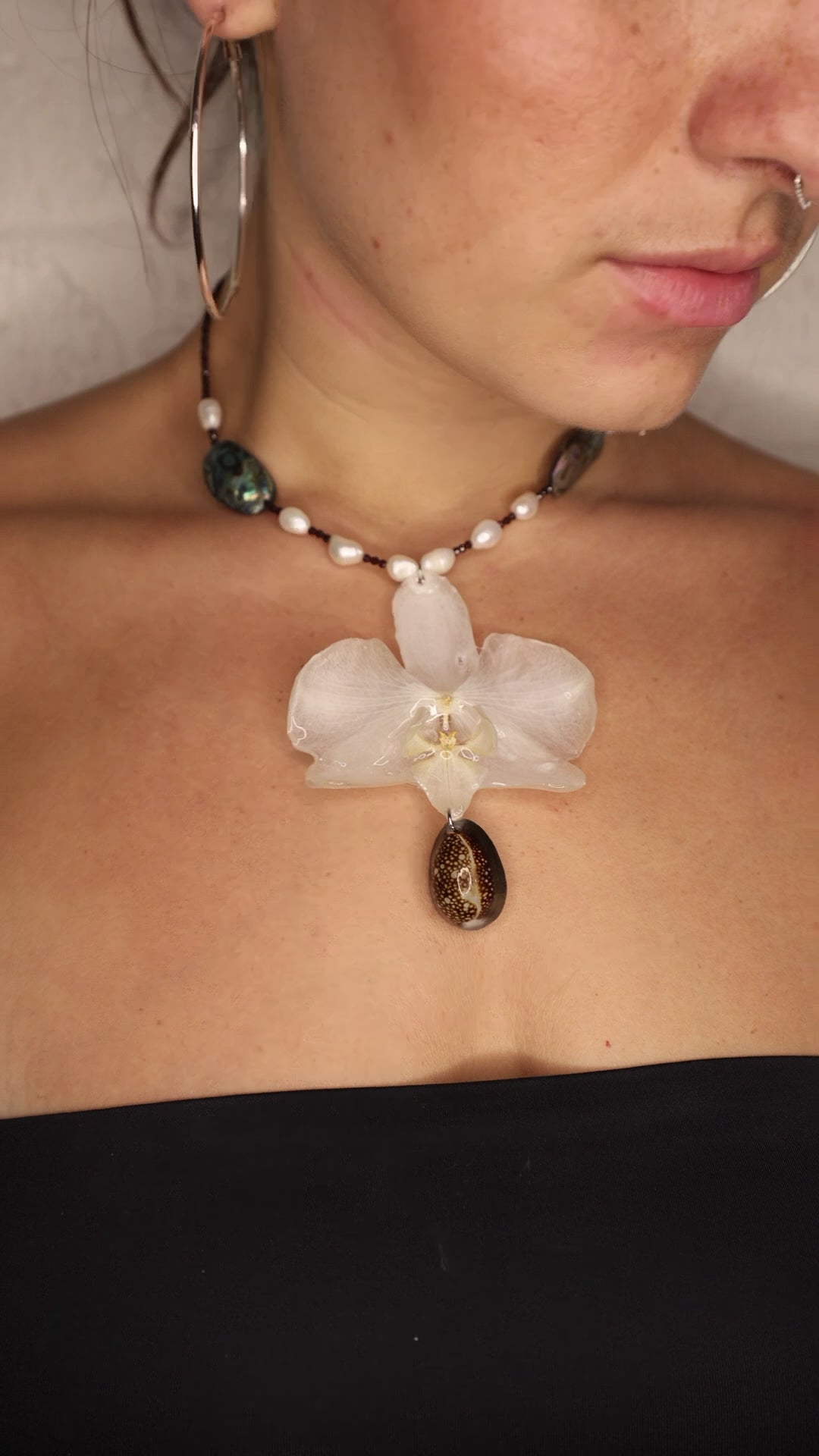 Coconut Orchid Necklace
